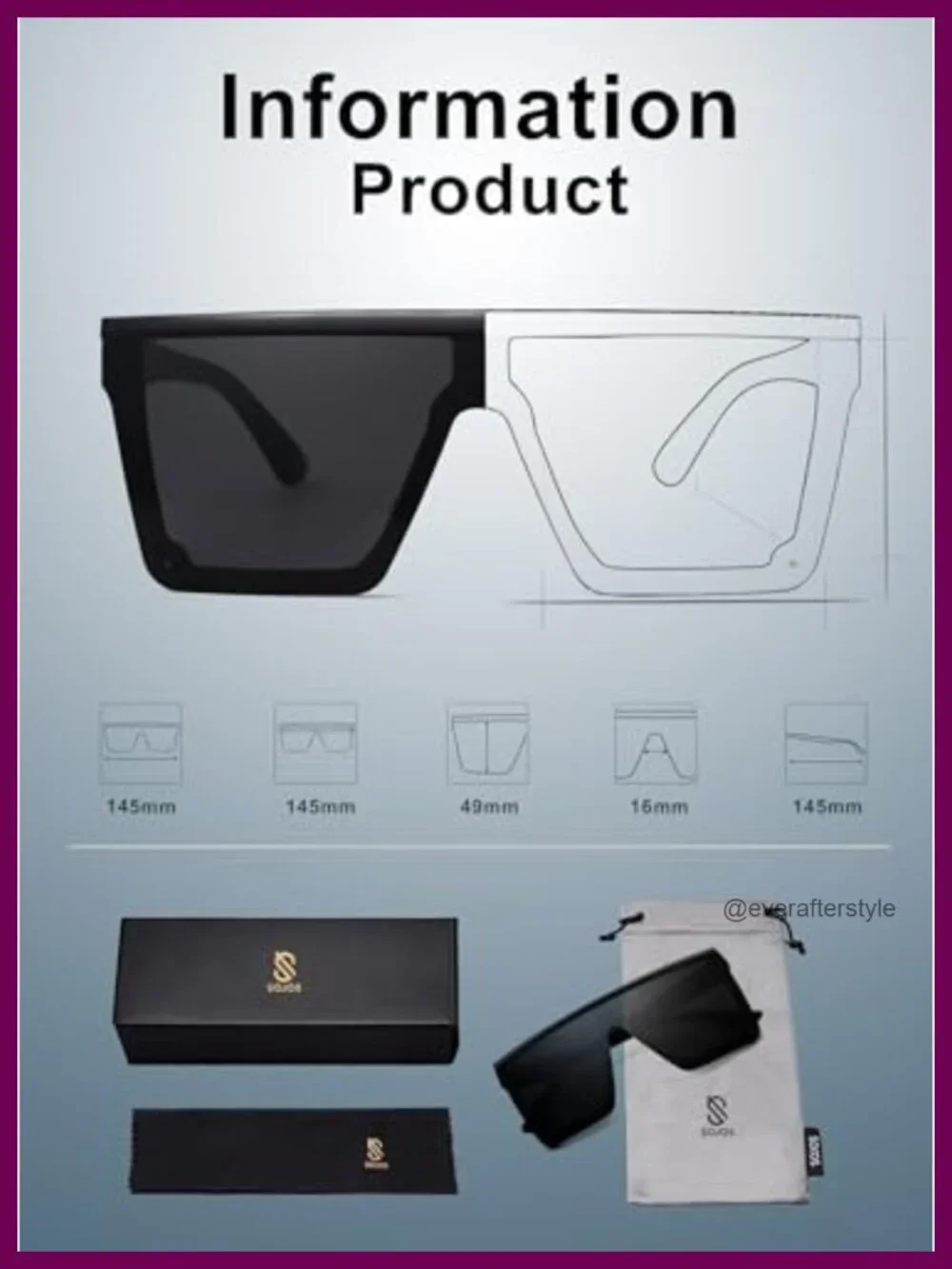 N/A square sunglasses